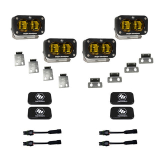 S2 SAE Amber Fog Pocket Kits - Ford '21-26 F-150 Raptor  '24-26 F-150 Raptor 37/R
