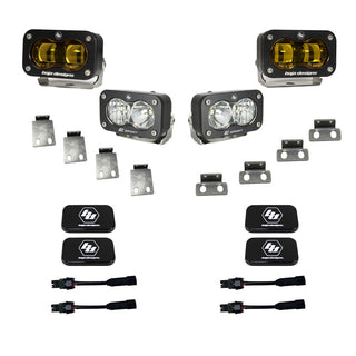 S2 SAE Amber/S2 Sport Fog Pocket Kits - Ford '21-26 F-150 Raptor  '23-26 Bronco Raptor  '24-26 F-150 Raptor 37/R