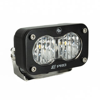 S2 Pro Black LED Light Pod (Wide Cornering; Clear)
