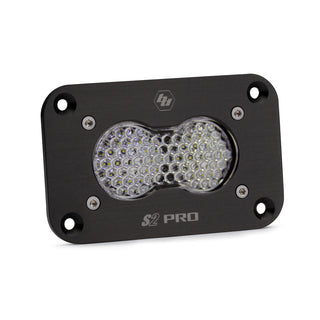 S2 Pro Black Flush Mount LED Light Pod (Work/Scene; Clear)