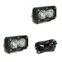 S2 Pro Black LED Light Pod Pair (Driving/Combo; Clear)