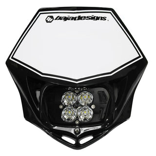 Motorcycle Squadron Pro (A/C) Headlight Kit W/ Shell (Black Shell; Spot; Clear)