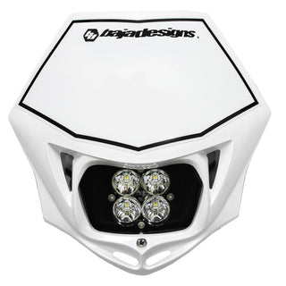 Motorcycle Squadron Pro (A/C) Headlight Kit W/ Shell (White Shell; Spot; Clear)