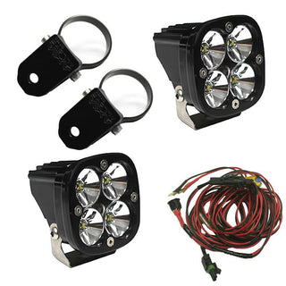 PowerSports Squadron Pro A-Pillar Mount Light Kit (Driving/Combo; Clear; 2 Inch Mount)