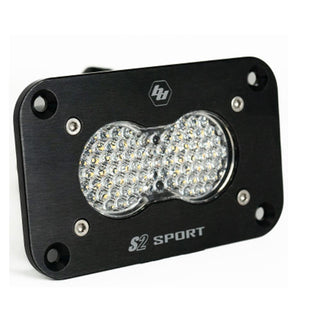 S2 Sport Black Flush Mount LED Light Pod (Work/Scene; Clear)