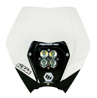 Squadron Sport (D/C) Headlight Kit W/ Shell - '11-13 250 SX-F/250 XC-F/250 XCF-W; '12-13 350 EXC-F; '11-13 350 SX-F/350 XC-F; '12-13 350 XCF-W; '08-12 450 XC-W; '12-13 500 EXC (Driving/Combo; Clear)