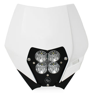 XL80 (D/C) Headlight Kit W/ Shell - '08-13 250 XCF-W; '12-13 350 EXC-F; '09-10 400 XC-W; '08-11 450 EXC-R; '08-12 450 XC-W; '12-13 500 EXC; '12-13 500 XC-W; '08-11 530 EXC-R/530 XC-W (Trail; Clear)
