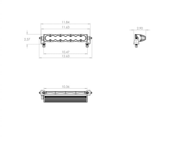 S8 Straight LED Light Bar (10 Inch; Driving/Combo; Baja Amber)