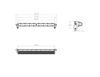 S8 Straight LED Light Bar (20 Inch; Spot; Clear)
