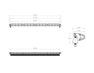 S8 Straight LED Light Bar (40 Inch; Wide Cornering; Clear)
