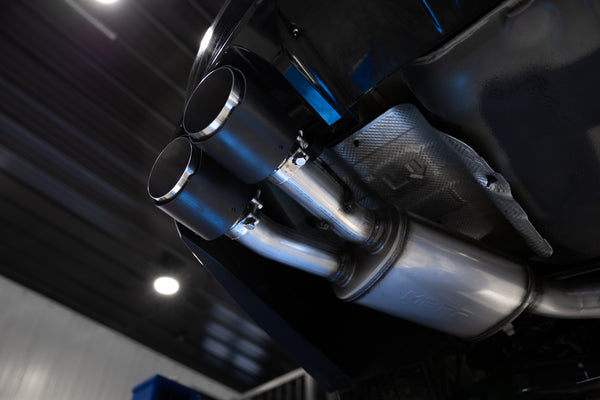 MBRP Exhaust 2.5" Cat Back Quad Split Rear With Carbon Fiber Tips T304
