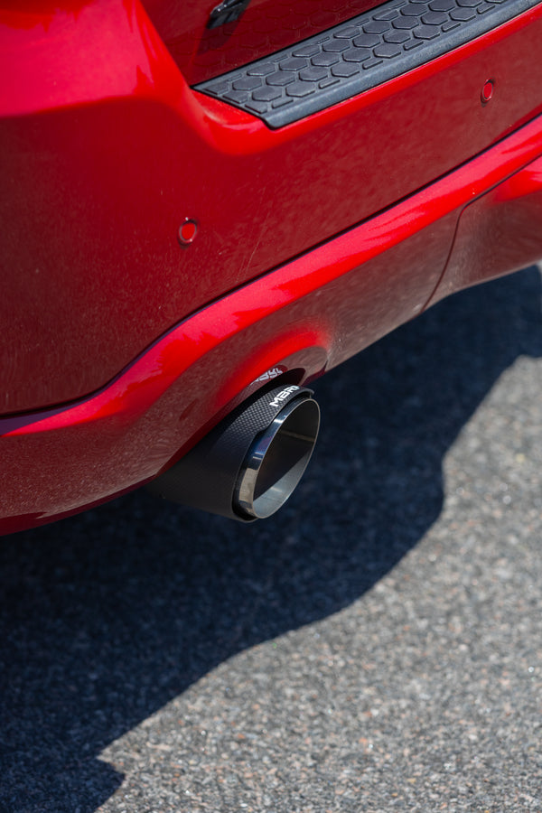 T304 Stainless Steel 3" Cat Back Dual Rear With Carbon Fiber Tips