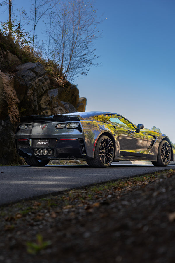 MBRP Exhaust 3in. Axle-Back; Quad Rear With 4.5in. Carbon Fiber Tips T304 Active