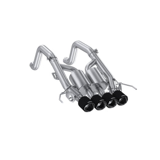 MBRP Exhaust 3in. Axle-Back; Quad Rear With 4.5in. Carbon Fiber Tips T304 Active