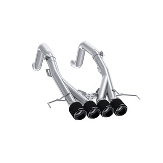 MBRP Exhaust 3in. Muffler Bypass Axle Back; With Quad 4in. CF Tips;  T304