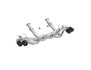 MBRP Exhaust 3in. Cat-Back; Quad Split Rear With 4.5in. Carbon Fiber Tips; T304; Active