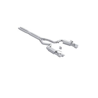 MBRP Exhaust 3in. Cat Back; With Quad 4in. Dual Wall Tips; Street Version; T304