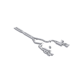 MBRP Exhaust 3in. Cat Back; With Quad 4in. Dual Wall Tips; Race Version; AL