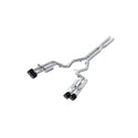 MBRP Exhaust 3" Cat Back Quad Split Rear Exit; With Carbon Fiber Tips; Active Exhaust T304
