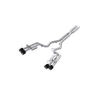 MBRP Exhaust 3" Cat Back Quad Split Rear Exit; With Carbon Fiber Tips; Active Exhaust T304