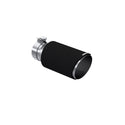MBRP Exhaust Tip; 6in. O.D. Dual Walled Angled Cut End 4in. Inlet 12in. Length; T304 CF