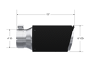 MBRP Exhaust Tip; 6in. O.D. Dual Walled Angled Cut End 4in. Inlet 12in. Length; T304 CF