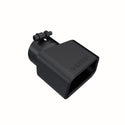 MBRP Exhaust Tip; 3in OD Inlet; Rectangle Angle Cut; Black