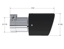 MBRP Exhaust Tip; 4in. O.D.; Dual Wall Angled; 2in. Inlet; 7.7in. Length; Carbon Fiber