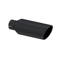 MBRP Exhaust Tip; 5in. O.D.; Angled Rolled End; 3in. Inlet 15in. In Length; Black Coated