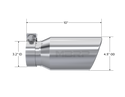 MBRP Exhaust 4.5in. OD; 3.2in. Inlet; 10in. In Length; Angled Cut Rolled End; T304