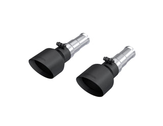 MBRP Exhaust 5in. OD Dual Wall Angle Cut Black Exhaust Tips Sold In Pairs.