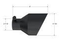 MBRP Universal Black 2.5" ID 5" OD Dual Wall Angle Cut Tip