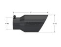 MBRP Universal Tip 6 O.D. Dual Wall Angled 4 inlet 12 length - Black Finish
