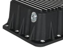aFe Pro Series Engine Oil Pan Black w/Machined Fins; 11-16 Ford Powerstroke V8-6.7L (td)