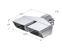 MBRP Universal Tip 8inx 2.375in ID Rectangle 2.5in O.D. inlet 8.25in length T304