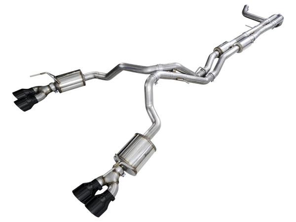 AWE Tuning 2021+ Cadillac Escalade 6.2L 0FG Dual Exit Exhaust System w/ 5in Diamond Blk Tips