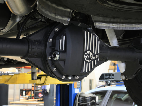 aFe Power Pro Series AAM 9.5/9.76 Rear Diff Cover Black w/Mach Fins 14-19 GM Silverado/Sierra 1500