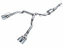 AWE Tuning 2021+ GMC Tahoe/Yukon 5.3L 0FG Split Rear Exit Catback Exhaust - Quad Chrome Silver Tips