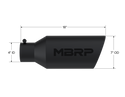 MBRP Universal Exhaust Tip 7in O.D. Rolled End 4in Inlet 18in Length - Black