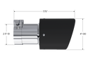 MBRP Universal Carbon Fiber Tip 4in OD / 2.5in Inlet / 7.7in L