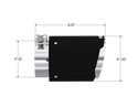 MBRP Universal Carbon Fiber Tip 3in ID / 4in OD Out / 6.13in Length Angle Cut Dual Wall