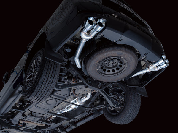 AWE Tuning 2021+ GMC Tahoe/Yukon 5.3L 0FG Split Rear Exit Catback Exhaust - Quad Chrome Silver Tips