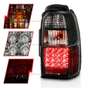 ANZO 2001-2002 Toyota 4 Runner LED Taillights Black