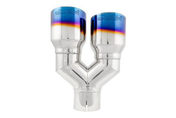 MBRP Burnt End Tip 2.5 ID, Dual 3.5 OD Out, 9.5 length, Single wall 304 Stainless Steel