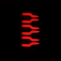 AlphaRex 07-08 Dodge Ram1500/07-09 Dodge Ram 2500+3500 Luxx-Series LED Tail Lights(Pair) Alpha Black