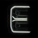 AlphaRex 23-26 Ford F-250 SD LUXX LED Proj Headlights Blk w/Activ Light/Seq Signal/Switchback