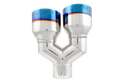 MBRP Burnt End Tip 2.5 ID Dual 4 OD Out 9.55 length Single wall 304 Stainless Steel Pass Side