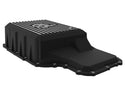 aFe 20-21 Ford Truck w/ 10R140 Transmission Pan Black POWER Street Series w/ Machined Fins