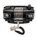 Superwinch 10000 LBS 12V DC 3/8in x 54ft Synthetic Rope Scorpion 10000SR Winch - Black Powdercoat