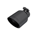 MBRP Universal 4in OD Dual Wall Angled 2.5in Inlet 8in Length Exhaust Tip - Black